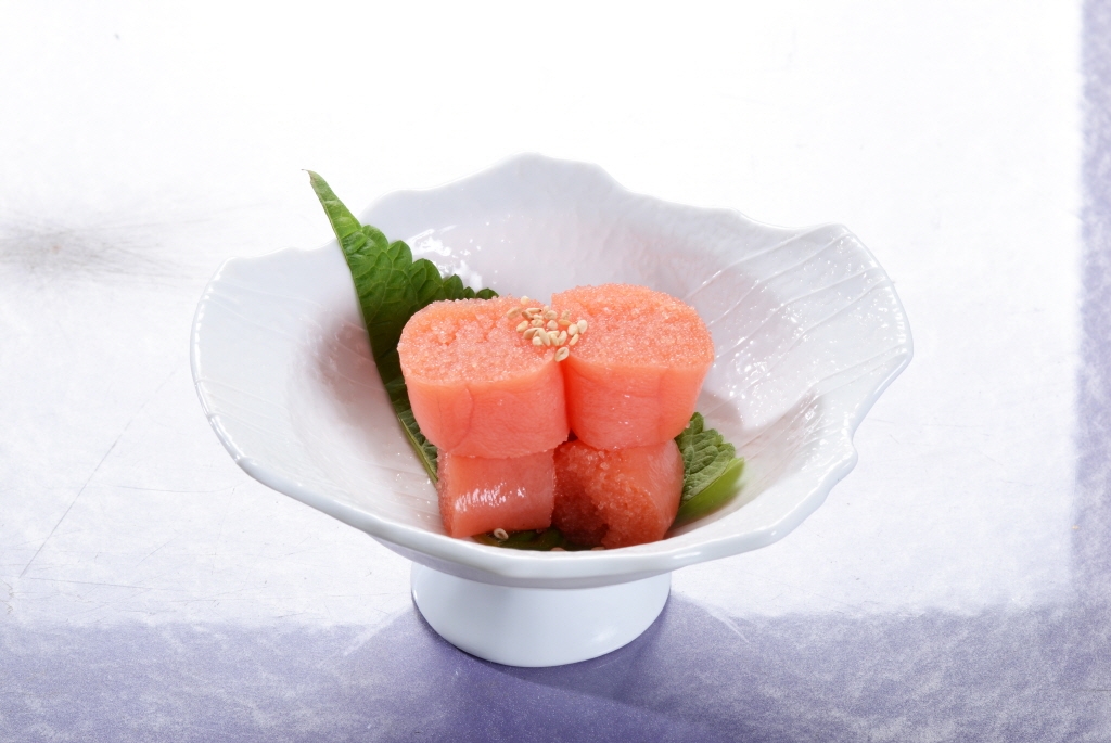 명란젓<br> 明太子<br> Salted pollack roe<br> 5,000원